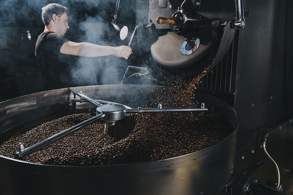 fresh-roasted coffee Beans.